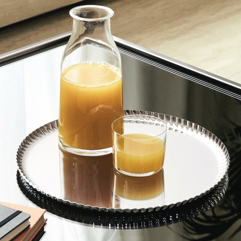 Vassoio Alessi - Pleats Round Tray 31cm acciaio